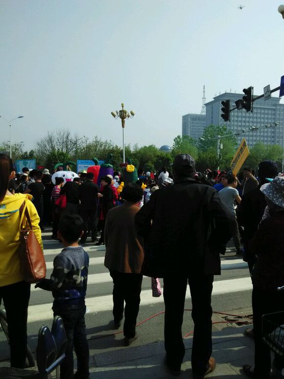 现场人山人海，像我这种矮个子只能看人后脑勺